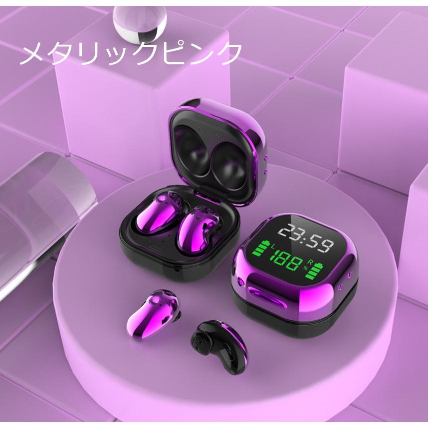 ワイヤレスイヤホン bluetooth5.1 イヤホン メタリックカラー