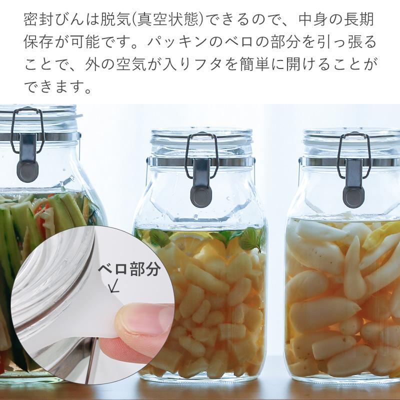 全国送料無料 取手付密封びん 1L 2L 3L 4L 単品 梅酒瓶 梅酒ビン 密封