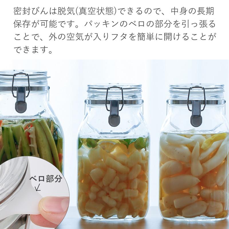 全国送料無料 取手付密封びん 1L 2L 3L 4L 選べる2個セット 梅酒瓶