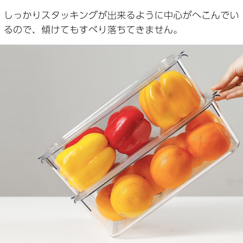 4l 収納 冷蔵庫用 透明 クリア ストック ストッカー中身見える ケース 横 収納術 方法 料理 クリア 野菜室 棚 食品保存容器 プラスチック ふた付き 単品 霜山 2102sd292 小物専科 通販 Yahoo ショッピング