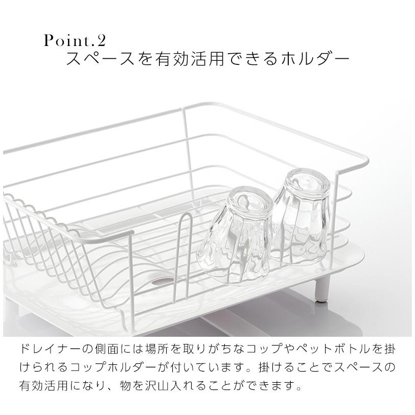 送料無料 リベラリスタ ディッシュドレイナー レギュラー リス RISU 水切りかご 排水ノズル 便利 時短 使いやすい ラック 食器 水回り キッチン おしゃれ 新生活｜komonosennka｜06