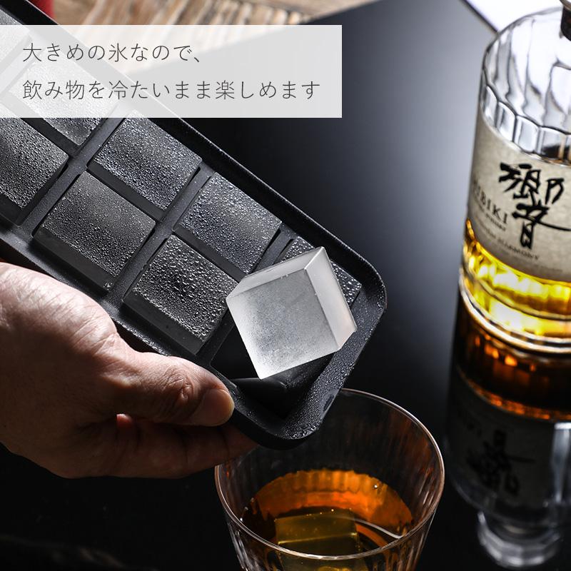 全国送料無料 シリコン製氷皿 グレー 2個セット アイストレー 蓋付