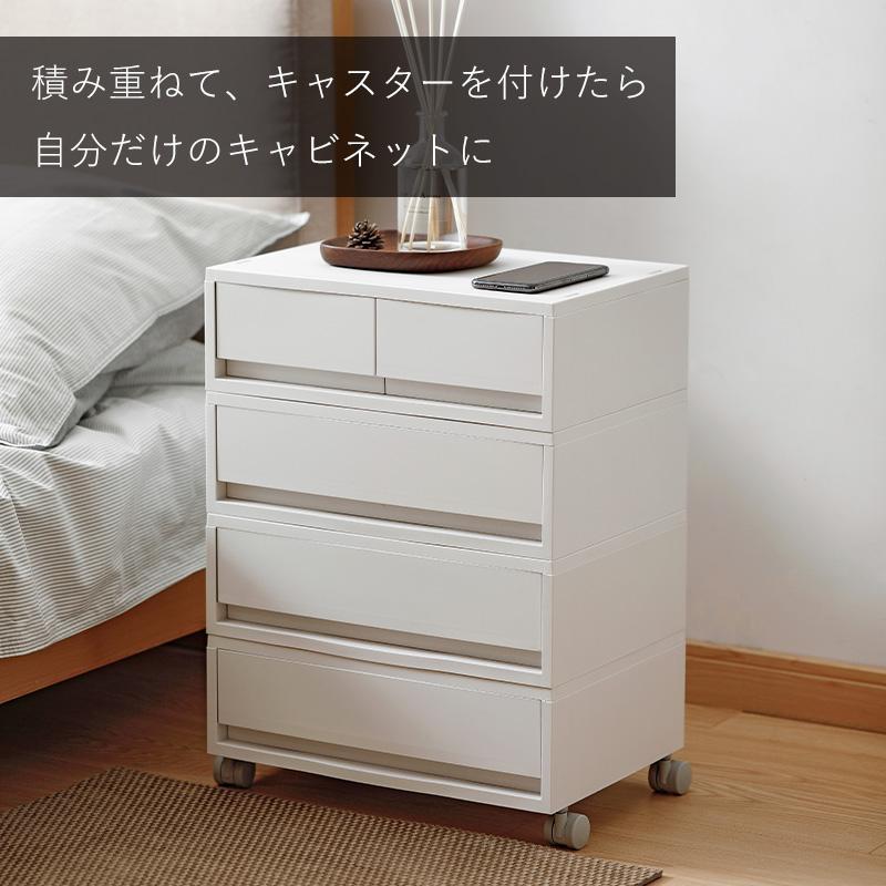 全国送料無料 引き出し ワイド ポリプロピレンケース 深型 キャスター