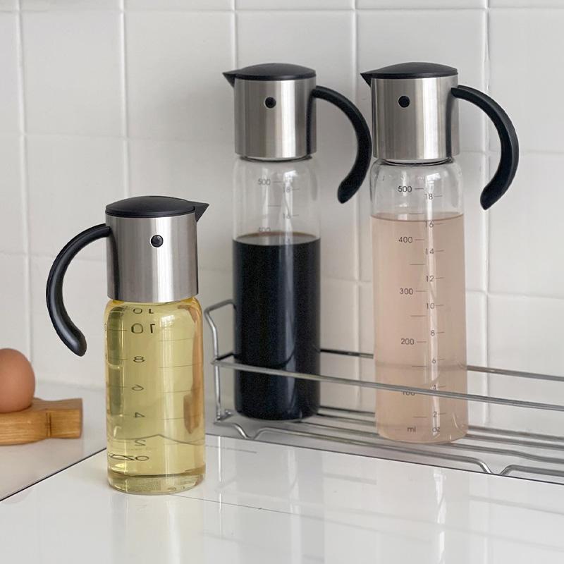 全国送料無料 オイルボトル ガラス製 500ml 自動開閉 食洗機 液だれし