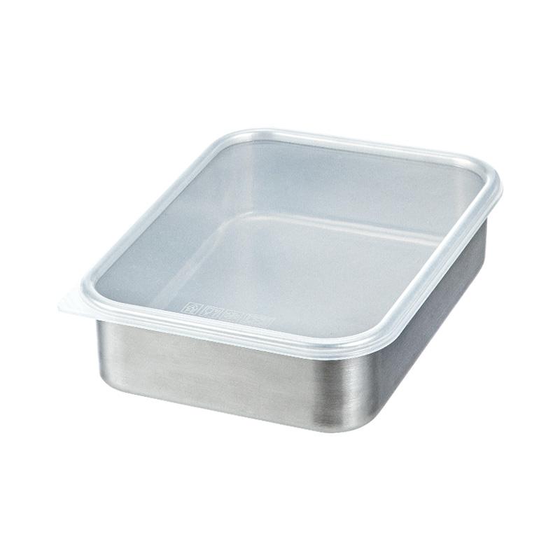 霜山 ステンレス 保存容器 浅型 1100ml 保存 食洗機対応 持ち運び 冷凍