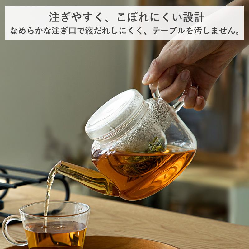 霜山 ティーポット 耐熱ガラス 食洗機対応 750ml ポットウォーマー