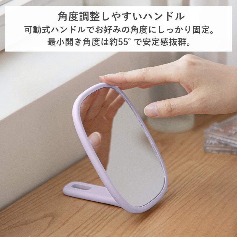 霜山 メイクアップミラー 卓上ミラー 卓上 壁掛け 手持ち 3WAY ミラー