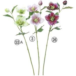 造花 花のみ クリスマスローズ×2 つぼみ×1〔×12本入り〕アレンジメント/花材/アートフラワー/インテリア