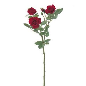 造花 花のみ ベルベットジョイローズ×3 つぼみ×3〔×12本入り〕アレンジメント/花材/アートフラワー/インテリア