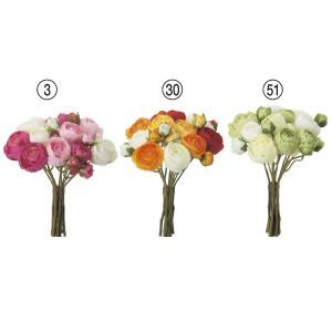 造花 花のみ ラナンキュラスバンチ×14 つぼみ×4 （1束10本）〔×6束入り〕アレンジメント/花材/アートフラワー/インテリア