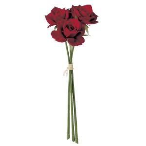 造花 花のみ ベルベットローズバンチ（1束3本）〔×24束入り〕アレンジメント/花材/アートフラワー/インテリア