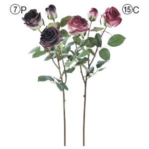 造花 花のみ ローズ×2 つぼみ×1〔×6本入り〕アレンジメント/花材/アートフラワー/インテリア