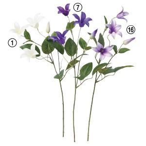 造花 花のみ クレマチス×3 つぼみ×1〔×12本入り〕アレンジメント/花材/アートフラワー/インテリア