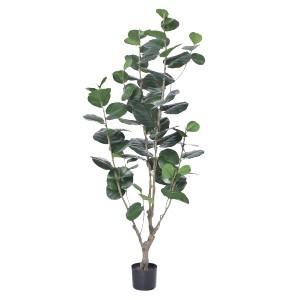 観葉植物 フェイクグリーン インディアンアーモンド（ポット付）〔×1本入り〕インテリア