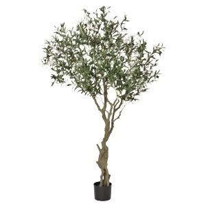 観葉植物 フェイクグリーン オリーブ（ポット付）〔×1本入り〕インテリア