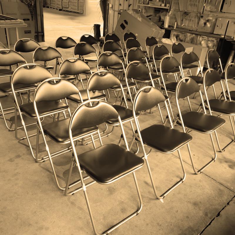 送料無料 折りたたみ 椅子 パイプ椅子 12脚セット 会議用 ミーティング チェア シルバー IK-0102-12｜komonoya｜10