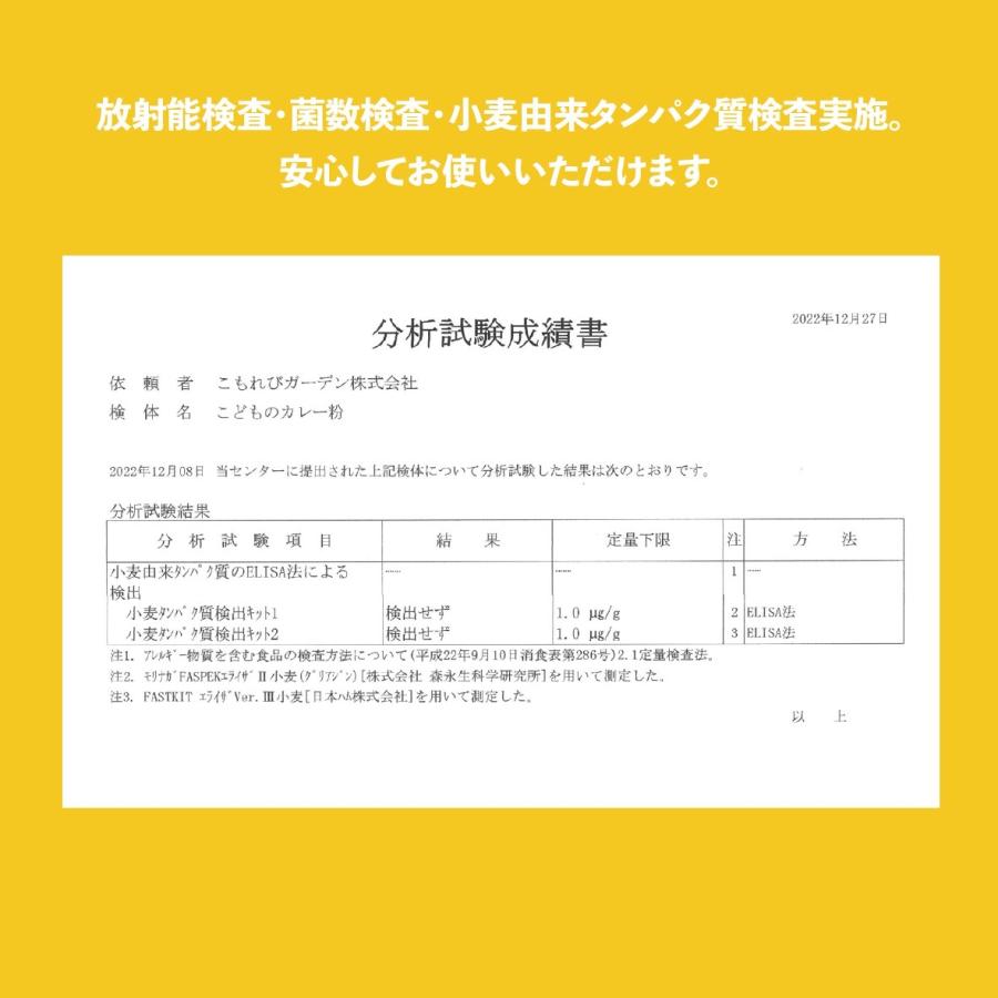 【セット割引】こどものカレー粉90g×2袋｜komorebi｜03