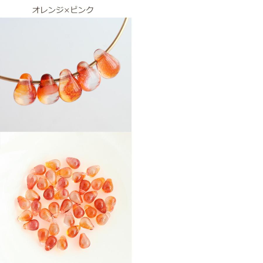 No.92 チェコビーズ ファルファーレのピアス ハンドメイド チェコ