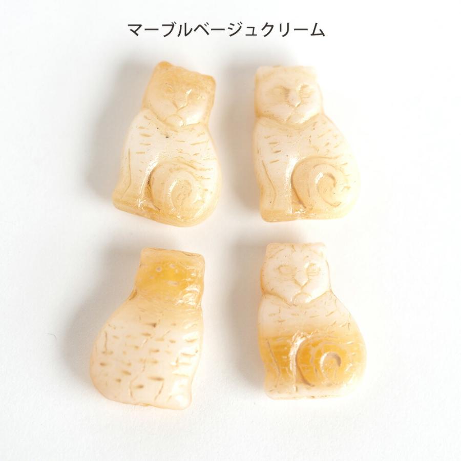 チェコビーズ キャットビーズ 17×11mm お座り猫 ネコ ねこ チェコ