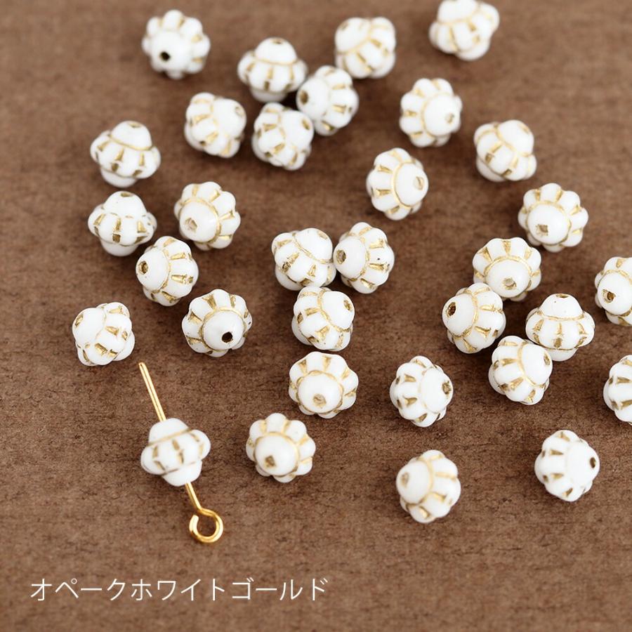 チェコビーズ UFO 6mm 約30個入り 全5色 ガラスビーズ チェコガラス
