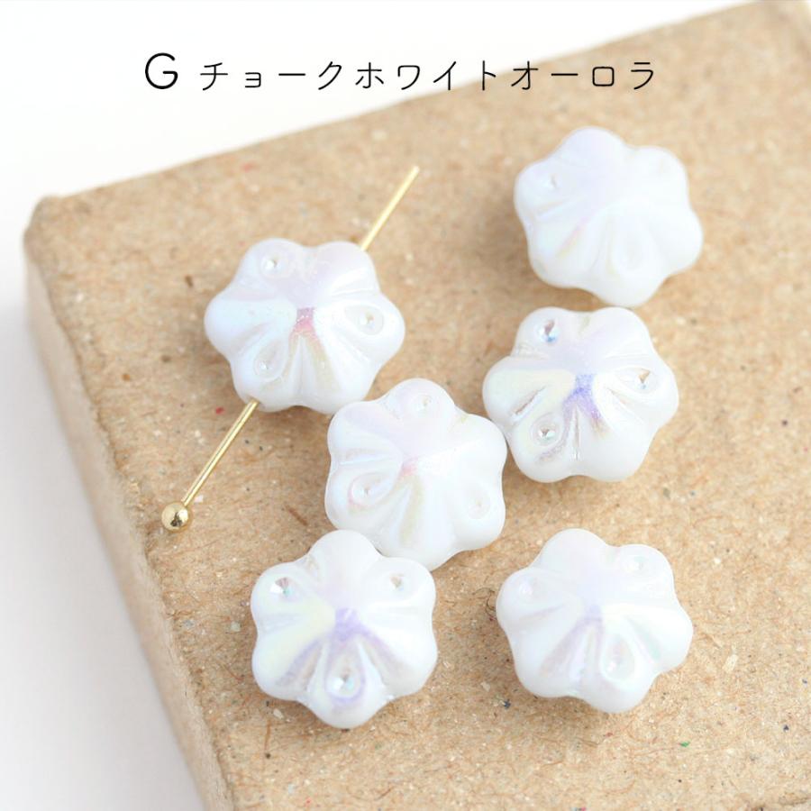 チェコビーズ フォークロアフラワー 11×11mm 6個 アクセサリーパーツ