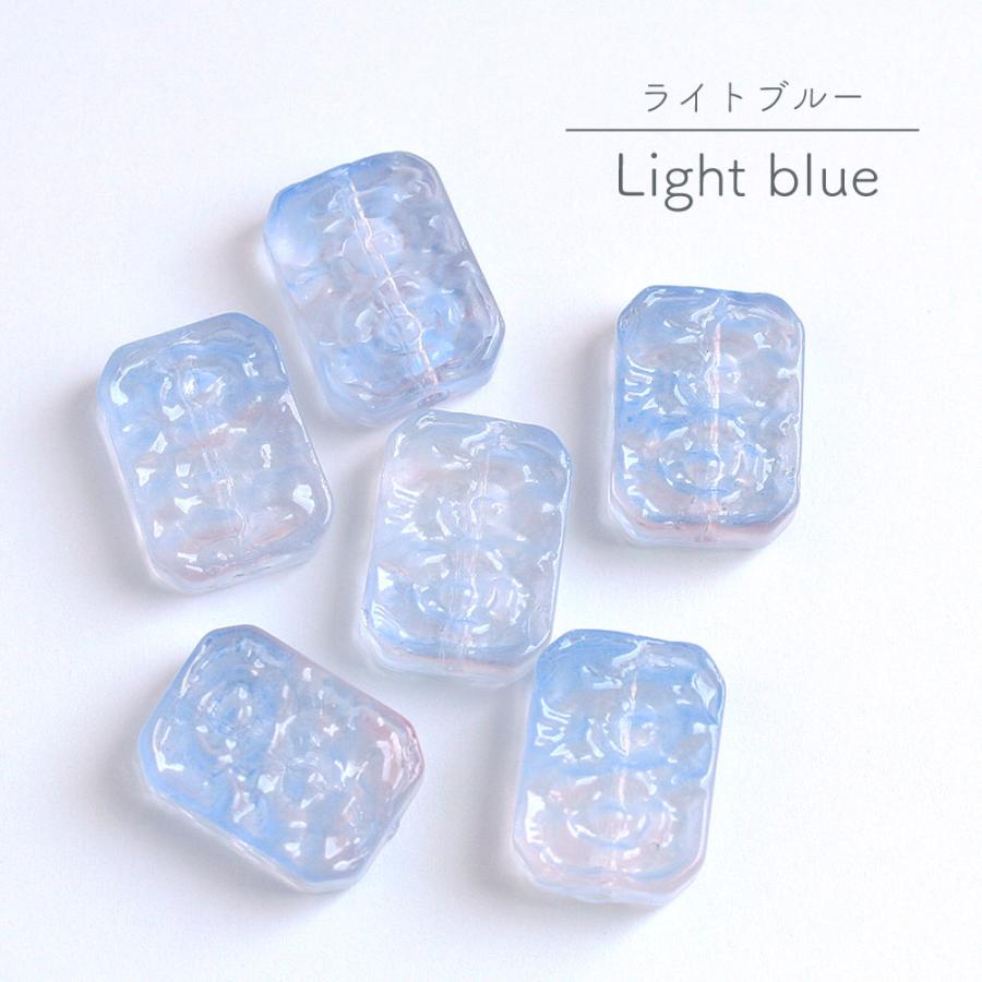 ガラスビーズ スクエアキャンディ 13×18mm グラスビーズ 四角 飴