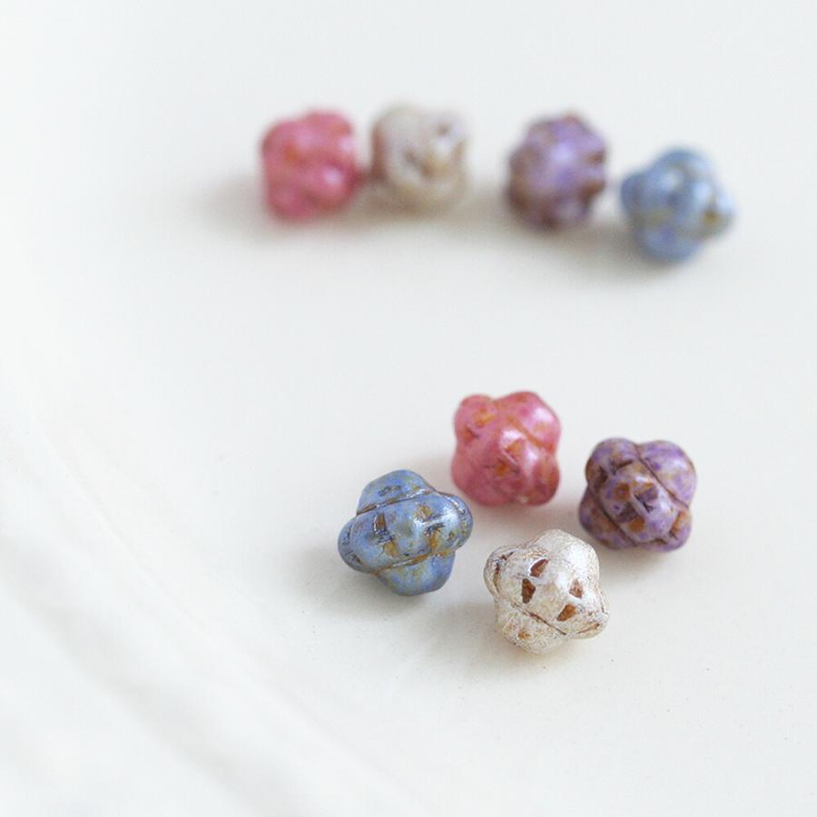 チェコビーズ UFO 6mm 約30個 アクセサリーパーツ チェコガラス 手作り