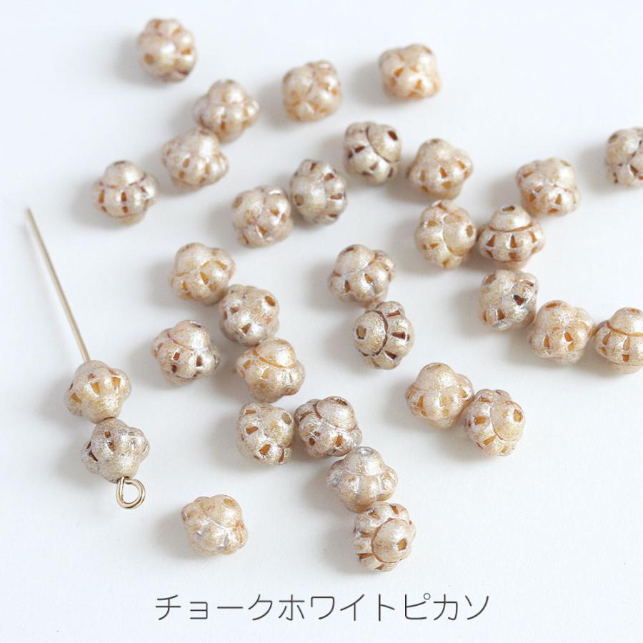 ピアス　イヤリング　ハンドメイド　チェコビーズ チェコビーズ UFO 6mm 約30個入り 全5色 ガラスビーズ チェコガラス