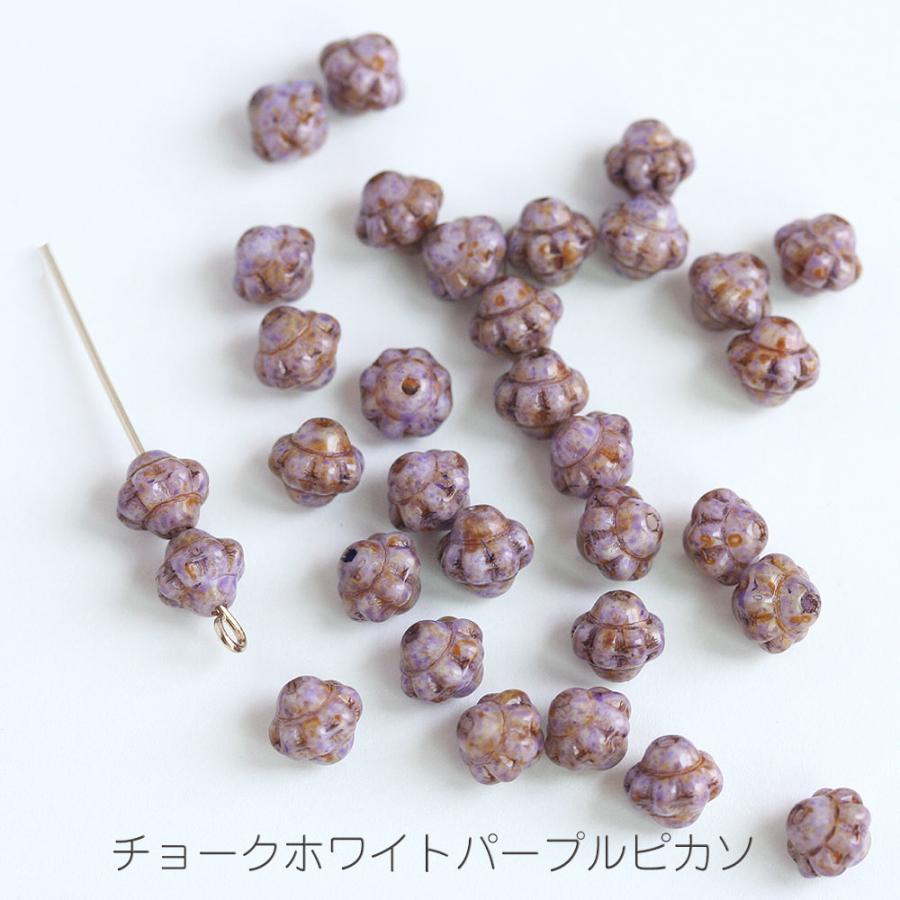 チェコビーズ UFO 6mm 約30個 アクセサリーパーツ チェコガラス 手作り