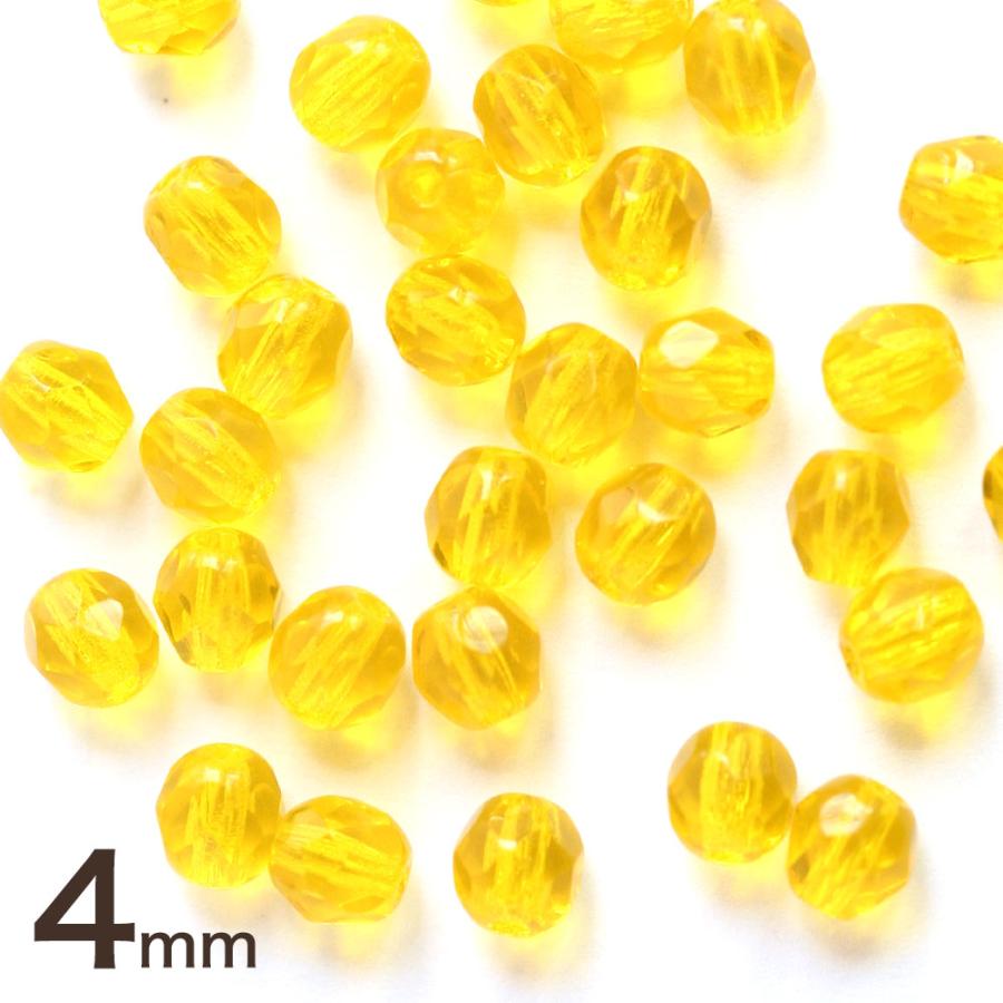 チェコビーズ FP 4mm サンフラワー 約30個 アクセサリーパーツ