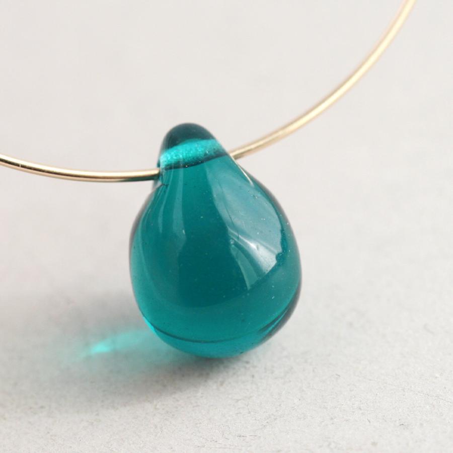 チェコビーズ ドロップ 10×14mm ナイルブルー 6個 アクセサリーパーツ