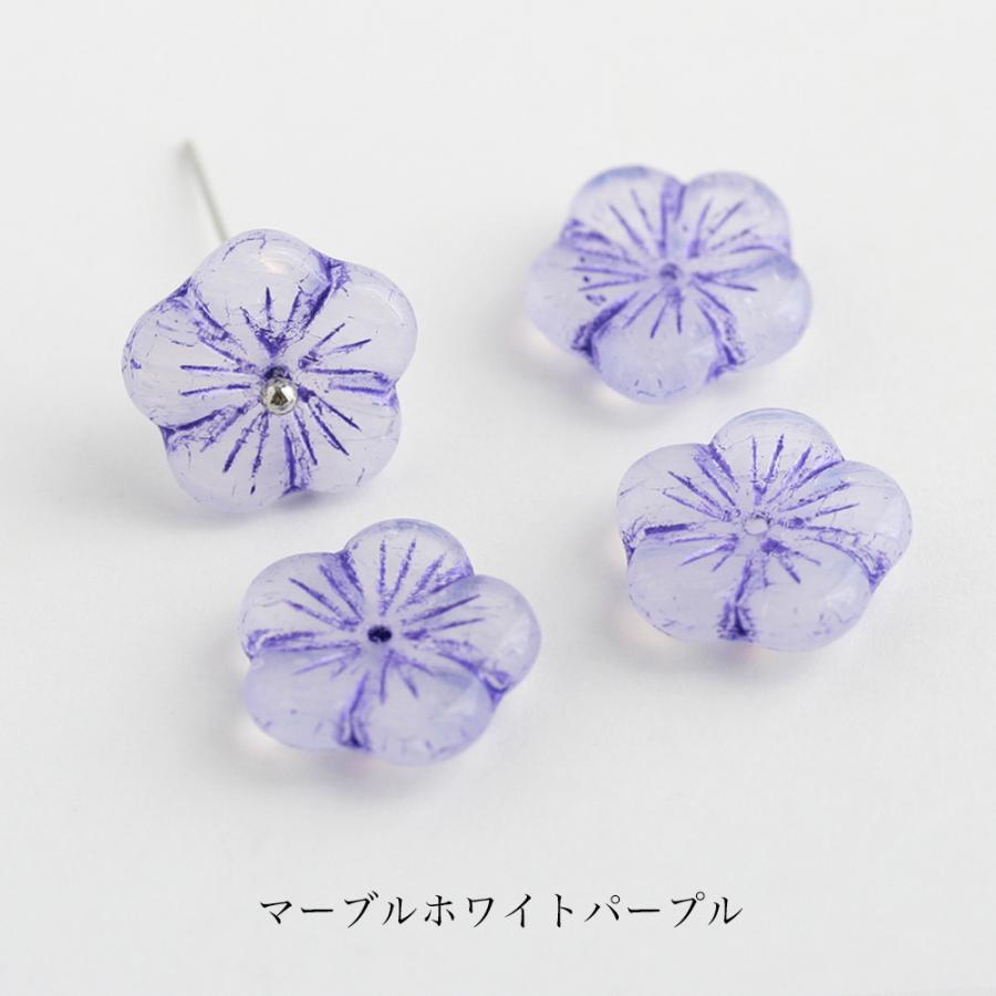 チェコビーズ フラワー 14mm 4個入り 花 チェコガラス ビーズ