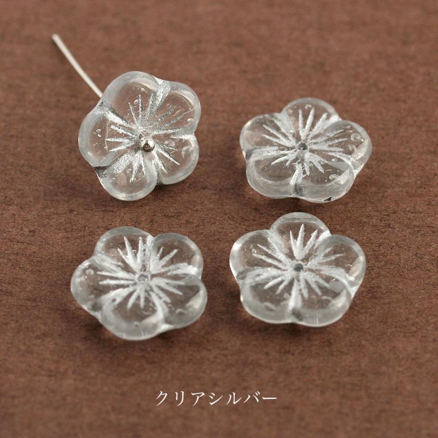 チェコビーズ フラワー 14mm 4個入り 花 チェコガラス ビーズ