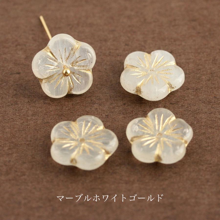 チェコビーズ フラワー 14mm 4個入り 花 チェコガラス ビーズ