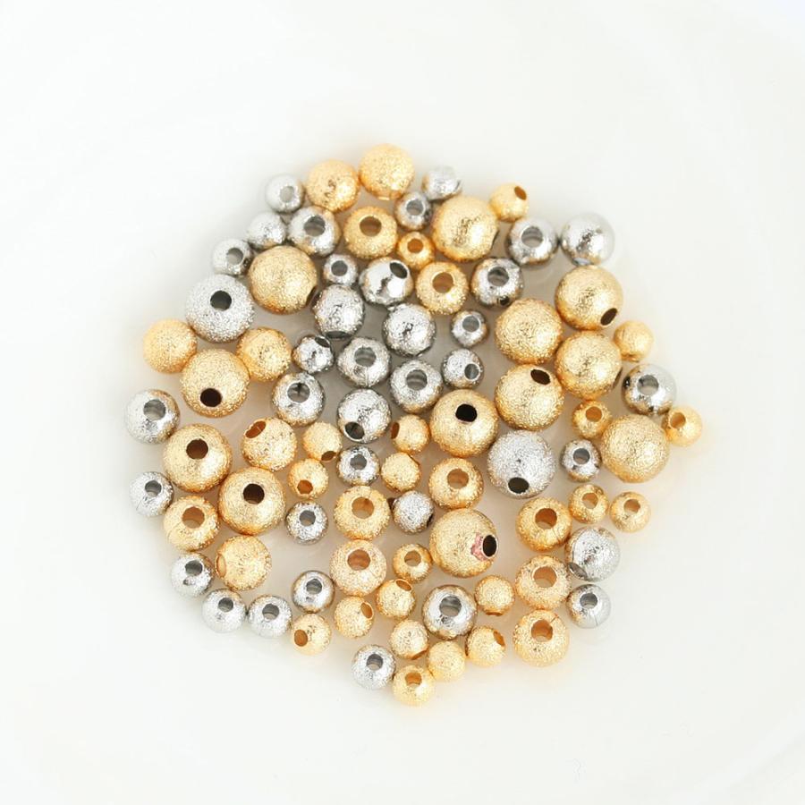 アクセサリーパーツ スターダストボールビーズ 3mm 4mm 5mm ゴールド
