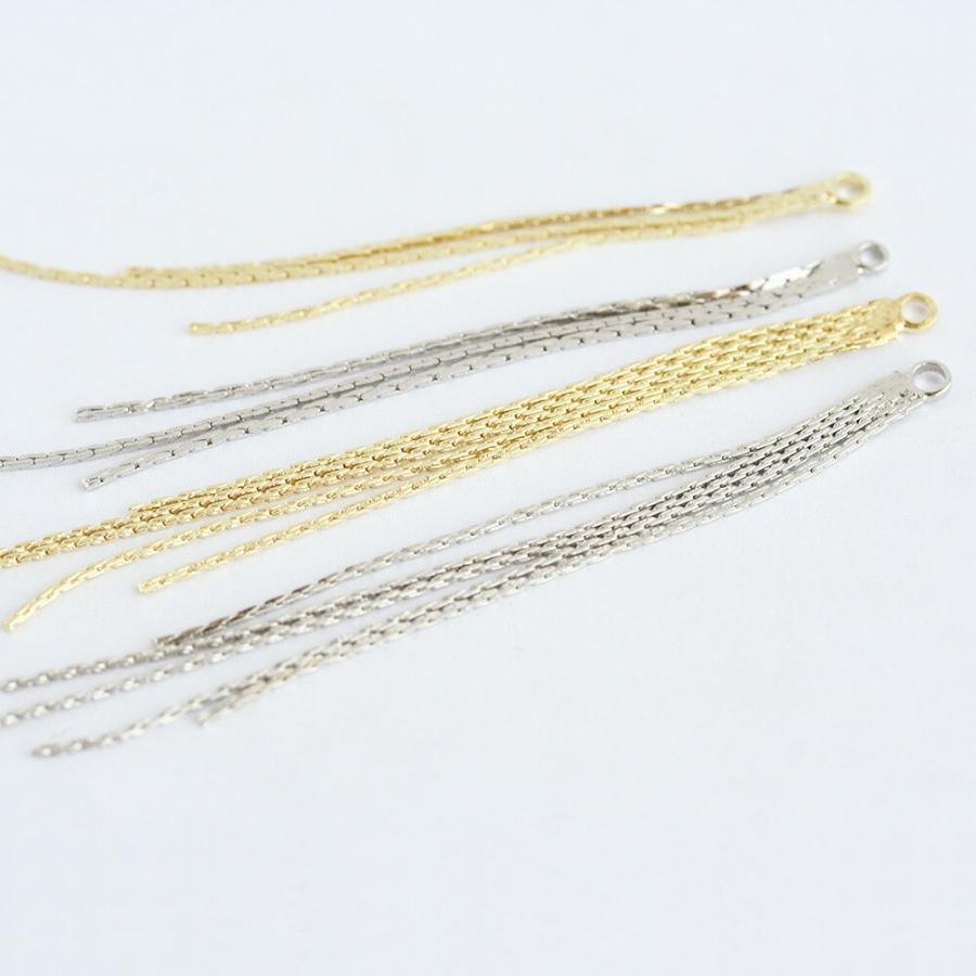 アクセサリーパーツ チェーンパーツ 3連 5連 5~8cm 2~4個入り ゴールド 