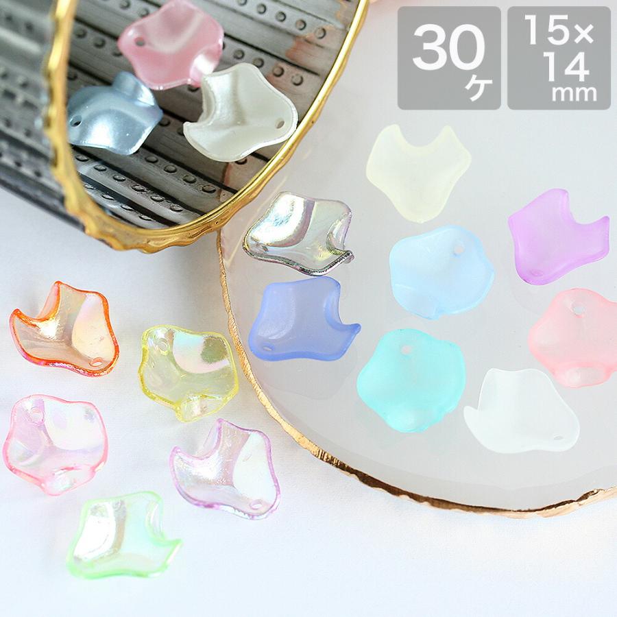 アクセサリーパーツ アクリル花びらパーツ No.1 30個 フラワー ペタル
