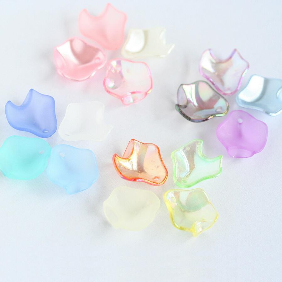 アクセサリーパーツ アクリル花びらパーツ No.1 30個 フラワー ペタル 