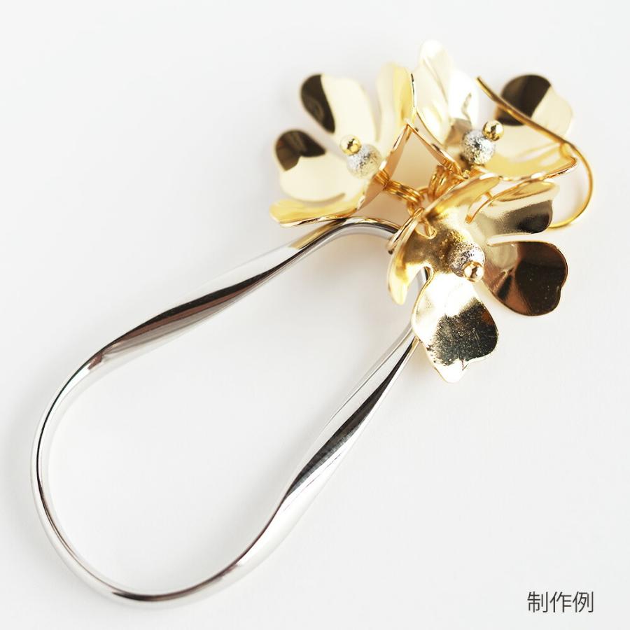 アクセサリーパーツ メタルフラワー 約17×20mm ゴールド シルバー 4個