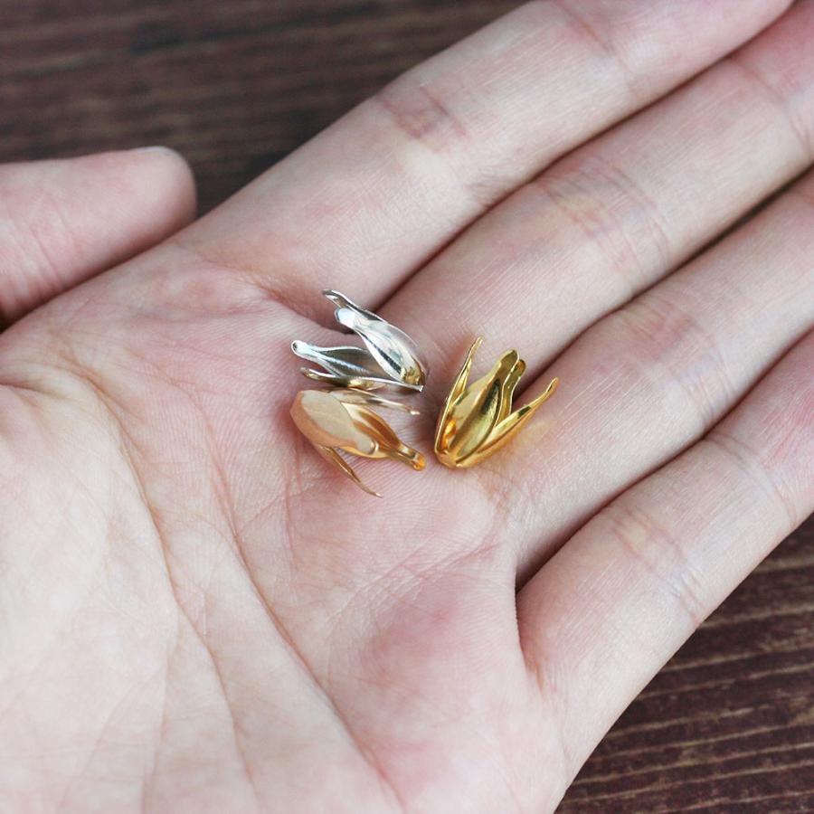 フラワーキャップ 4花弁 ゴールド シルバー KCゴールド 20個 