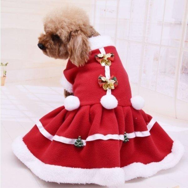 ペット用 犬の服 ワンピース クリスマス ドレス 犬猫洋服 脱毛保護 仮装 コスプレ パーティー 可愛い 誕生日ワンちゃん 猫ちゃん 猫服 セール 特集