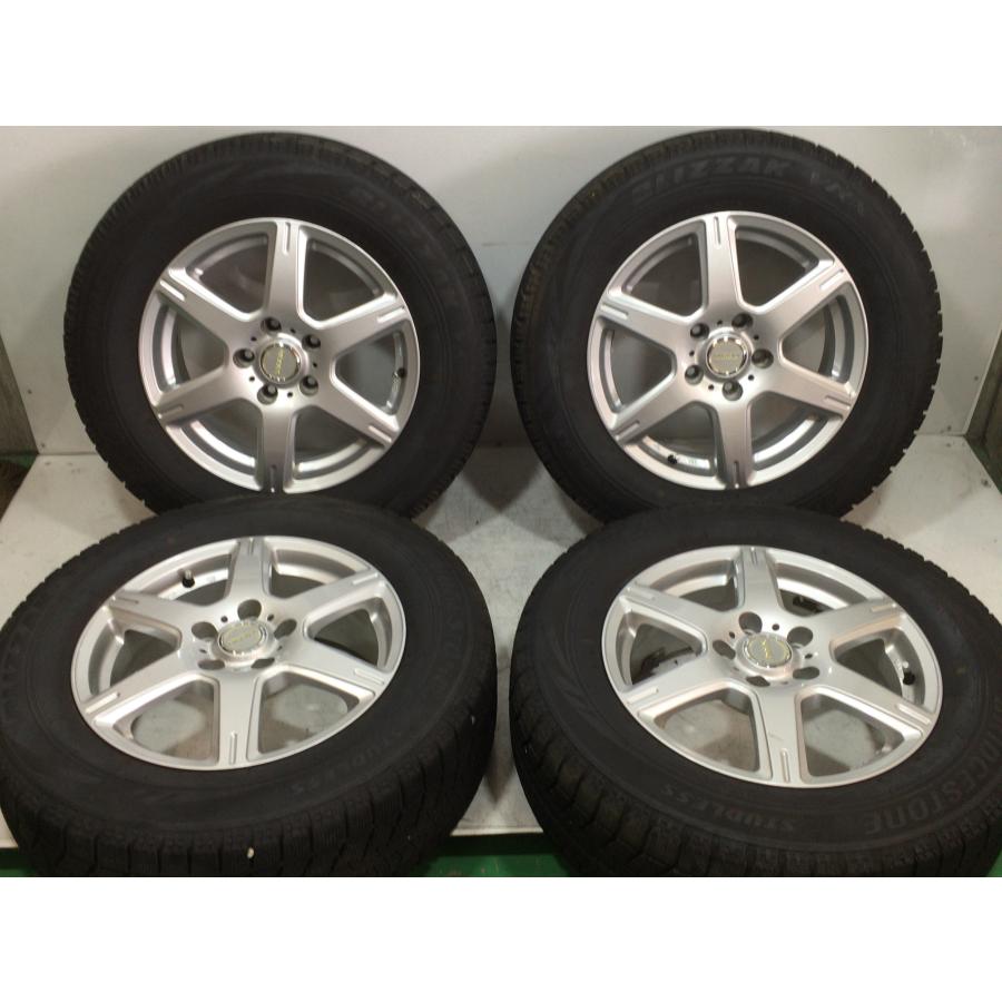 7分山 ブリヂストン VRX 215/65R16 98Q 2019年 美品！ VAGGIO 16x6.5J 