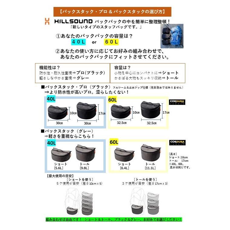 ヒルサウンド パックスタックプロ40L+ ショート グレー hsoundPSP40S パッキング｜kompas｜03