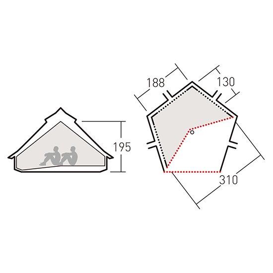 キャンパルジャパン グロッケ8　ハーフインナー OCP3574  インナーテント  グロッケ8専用 | ogawa（アウトドア） | 01