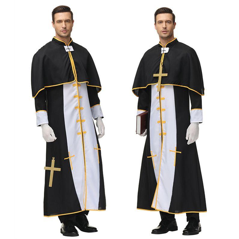 ハロウィンコスプレ 教会 神父 コスチューム 男の子 舞台衣装 ニンジヤ