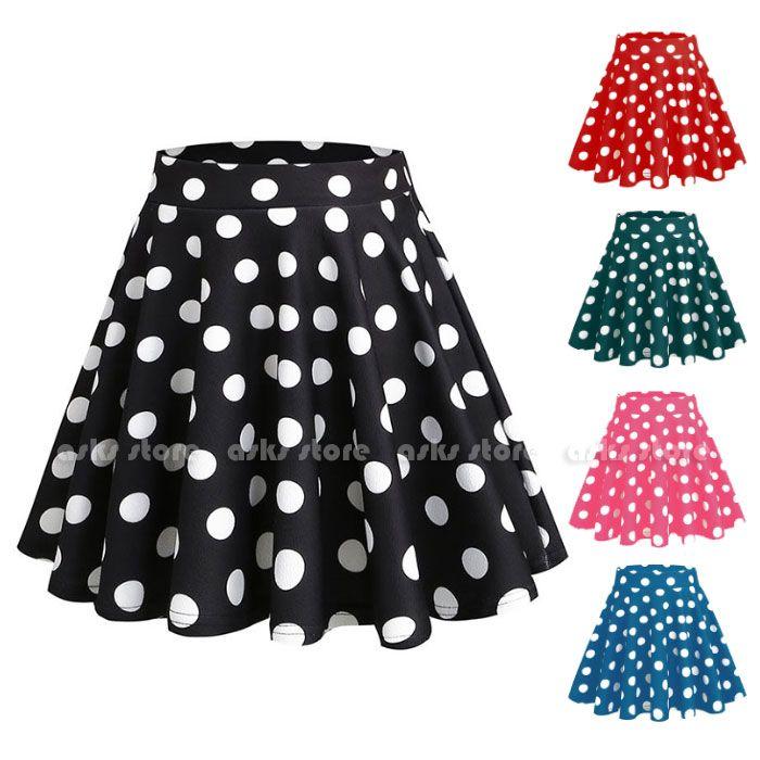 【shinnosuke専用】 美品★プリーツプリーズ　水玉スカート レディーススカート ミニスカート 6色 レトロスカート 水玉柄 Aライン