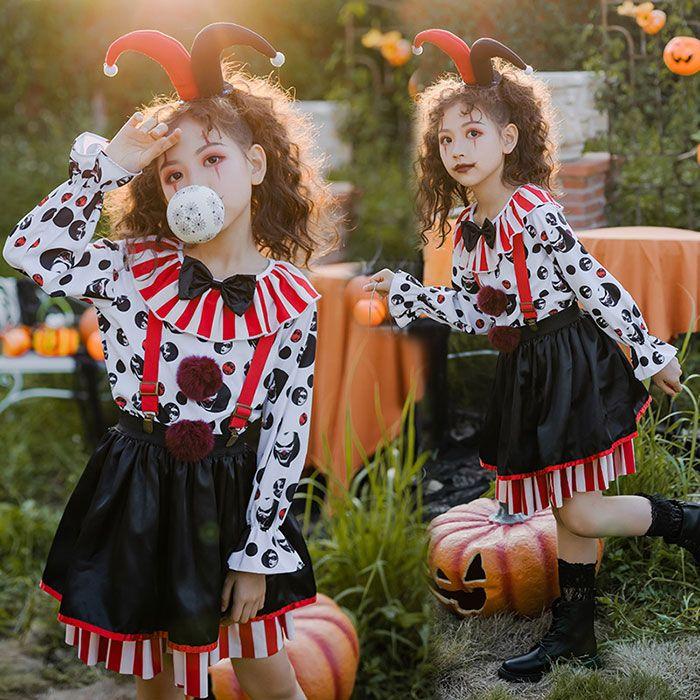 ハロウィン コスプレ 子供 ピエロ 仮装 衣装 子供 可愛い ハロウィン  