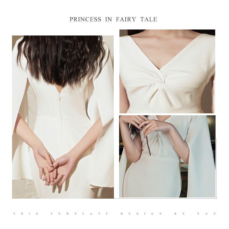 ウェディングドレス マーメイドライン 白 ホワイト スレンダー 高品質