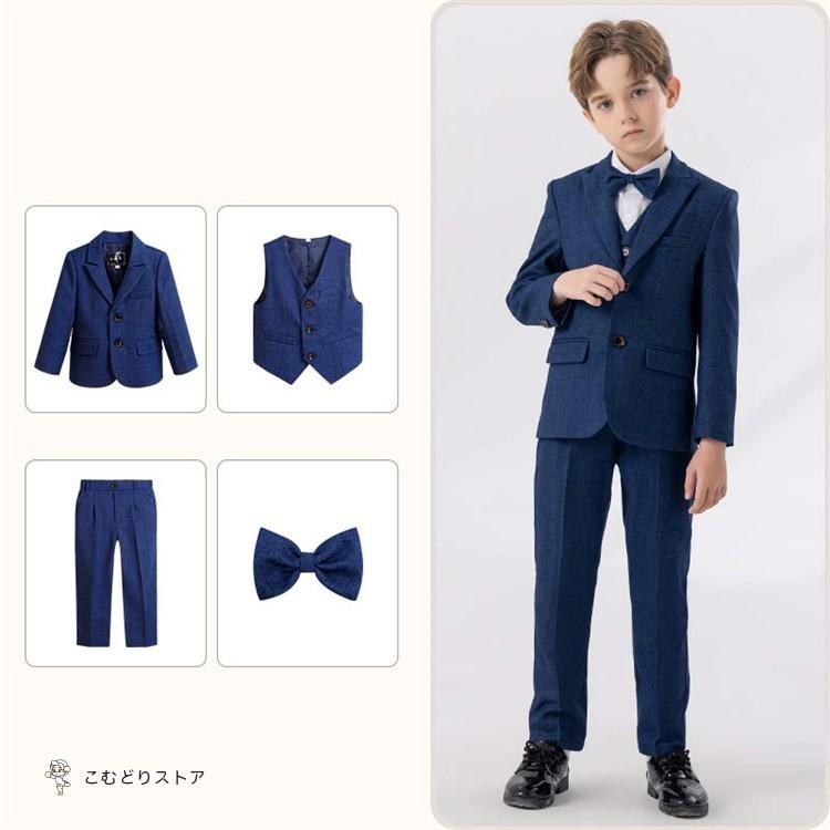 チェック柄 卒業式 スーツ 男の子 5点セット フォーマル チェック柄 卒業式 スーツ 男の子 5点セット フォーマル
