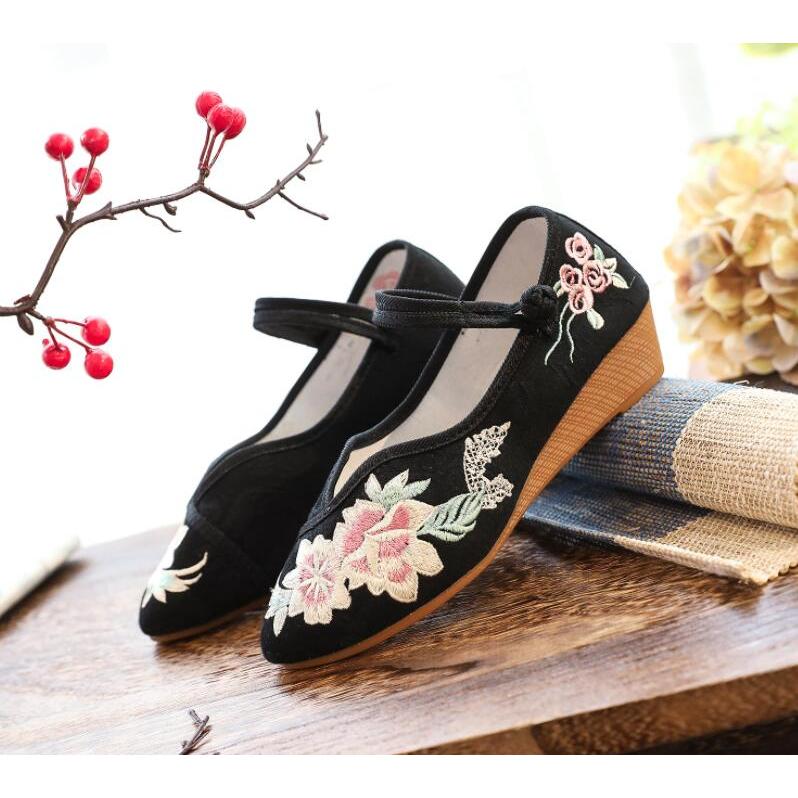 春パンプス チャイナシューズ 中華靴 中華シューズ エスニック